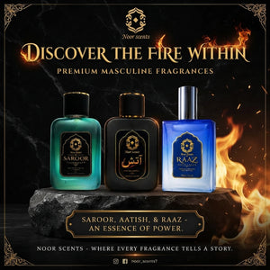 Noor Scents Royal Trio Bundle – Aatish, Saroor & Raaz Luxury Perfumes (3 x 50ml)