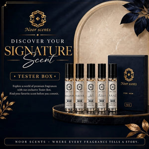 Noor Scents Signature Tester Box – Premium Fragrance Collection for Men